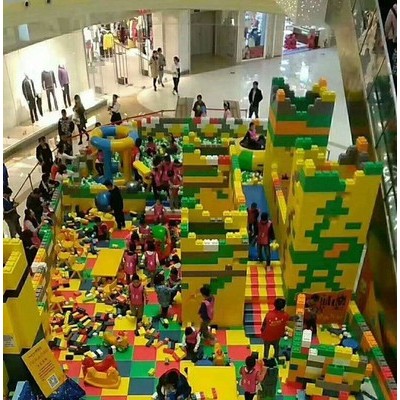 馨晨直銷淘氣堡樂園設備七彩海洋球epp樂高積木EVA軟體地墊大型編織爬網