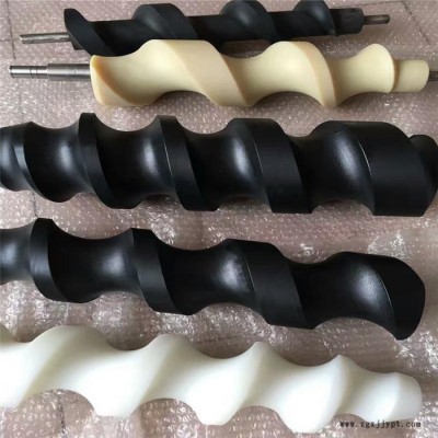 銘澤廠家供應(yīng)黑色PA6尼龍塑膠輸送螺桿、尼龍進(jìn)瓶螺旋桿 螺旋推瓶器