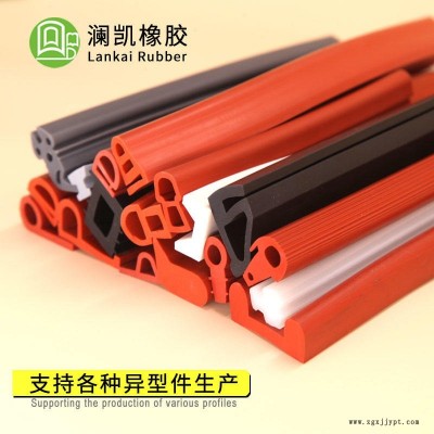 硅膠密封條 揚(yáng)州汽車門窗E型硅膠條 瀾凱車庫(kù)門耐低溫橡膠條
