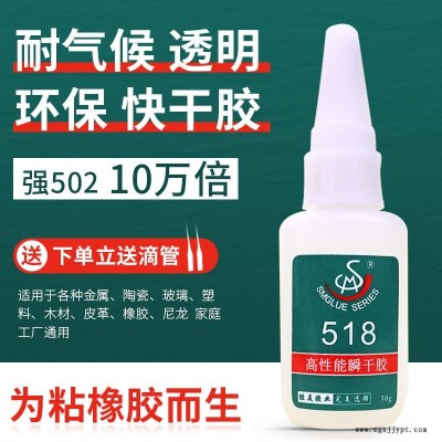 供應勝美牌518橡膠粘金屬快干膠 橡膠專用低白化橡膠粘金屬快干膠水 鋁合金門窗密封圈粘合劑