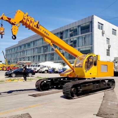 鴻信小型履帶運輸隨車吊 25噸履帶起重機 履帶底盤行走吊 橡膠履帶爬坡履帶