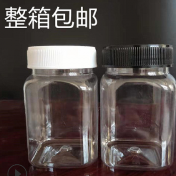 加厚方形蜂蜜瓶360毫升一斤裝蜂蜜瓶醬菜瓶辣椒醬瓶pet塑料蜂蜜瓶