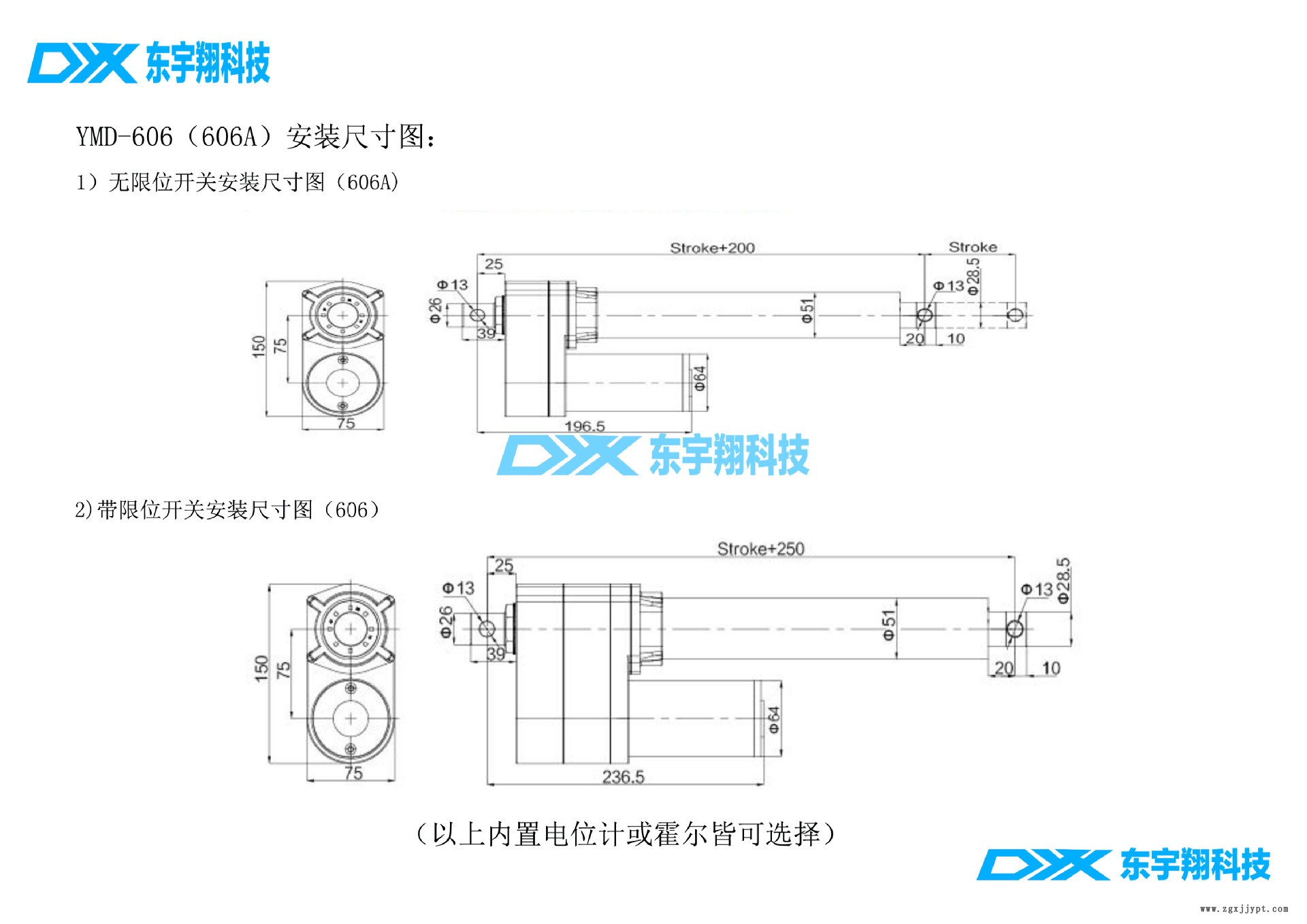 污水處理設(shè)備專用直流電動(dòng)推桿采用美標(biāo)密封圈防水防腐防塵示例圖3