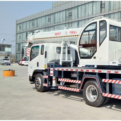 全液壓福田吊車  12噸輪胎式自制底盤吊車 平板吊運(yùn)機(jī)  山東小型吊車廠家