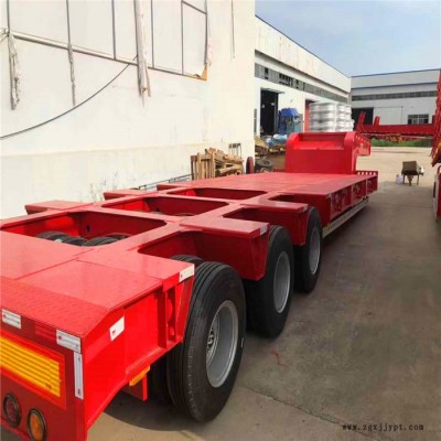 堅固耐用外露輪胎式推土機(jī)運(yùn)輸車｜低平板半掛車價格