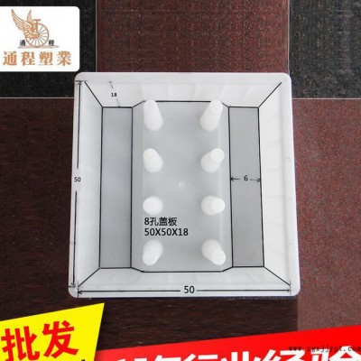 通程塑業(yè)  雙排8孔蓋板塑料模具50x50x18 排水溝蓋板塑料模具