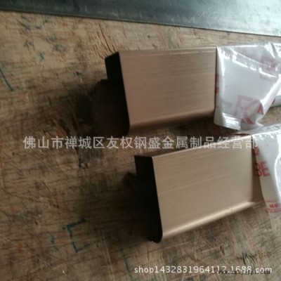 定制拉絲玫瑰金不銹鋼圓弧踢腳線 鏡面黑色包邊條 尺寸可定做