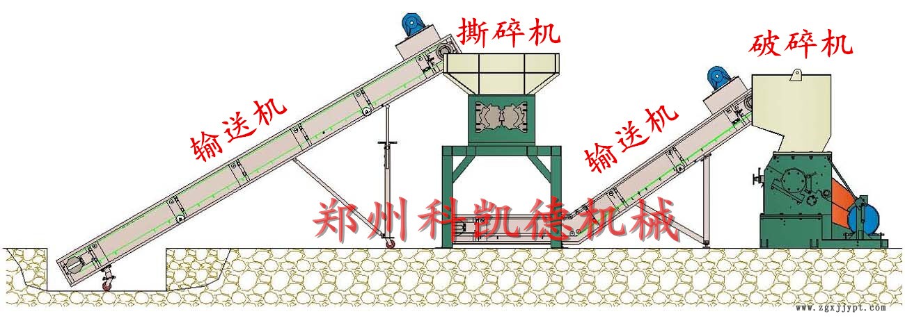 撕碎機(jī)工作線(xiàn)組裝圖_副本