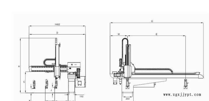 深圳平湖機械手廠家直銷 兩軸機械手 單臂單節(jié)ZK-H1000S2示例圖4